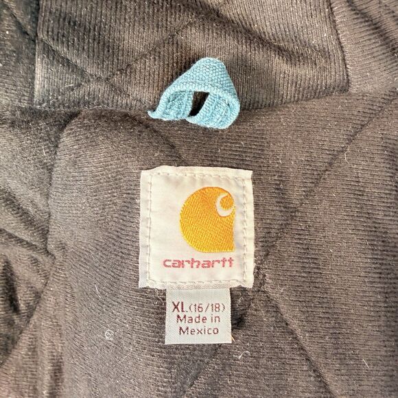 Women's XL Carhartt Hooded Active Jacket Rare Dark Teal WJ130-443 - Picture 5 of 9
